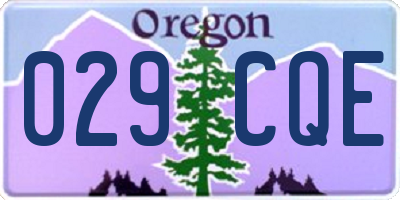 OR license plate 029CQE