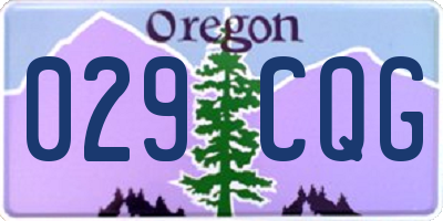 OR license plate 029CQG