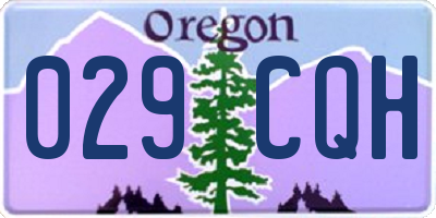 OR license plate 029CQH