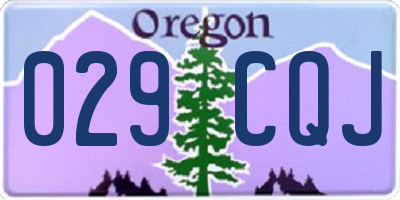 OR license plate 029CQJ
