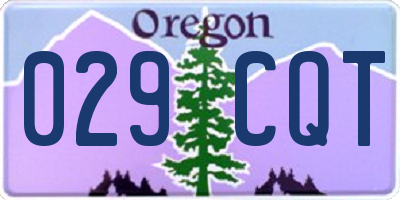 OR license plate 029CQT
