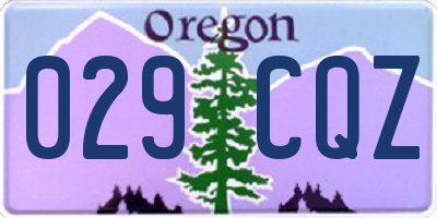 OR license plate 029CQZ