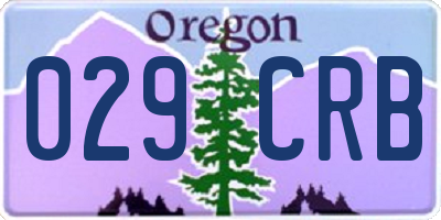 OR license plate 029CRB