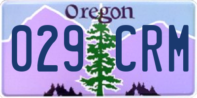 OR license plate 029CRM
