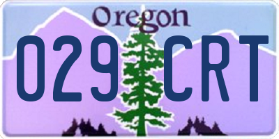 OR license plate 029CRT