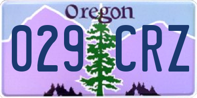 OR license plate 029CRZ
