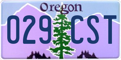 OR license plate 029CST