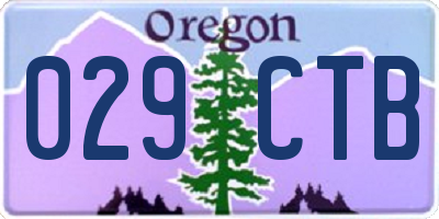 OR license plate 029CTB