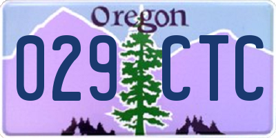 OR license plate 029CTC