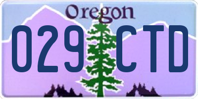 OR license plate 029CTD