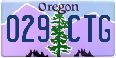 OR license plate 029CTG