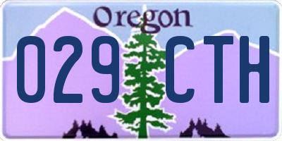 OR license plate 029CTH