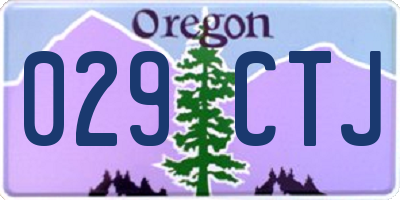 OR license plate 029CTJ