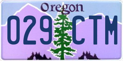 OR license plate 029CTM