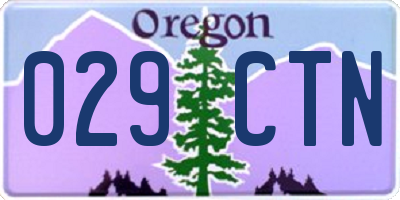 OR license plate 029CTN