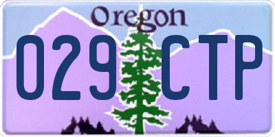 OR license plate 029CTP
