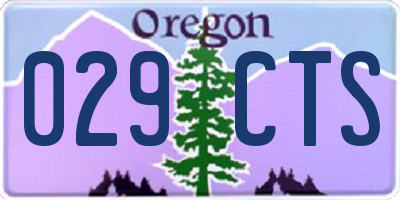 OR license plate 029CTS