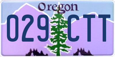 OR license plate 029CTT