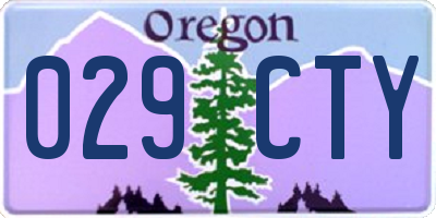 OR license plate 029CTY