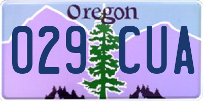 OR license plate 029CUA