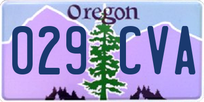 OR license plate 029CVA