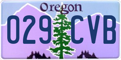 OR license plate 029CVB