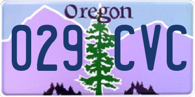 OR license plate 029CVC