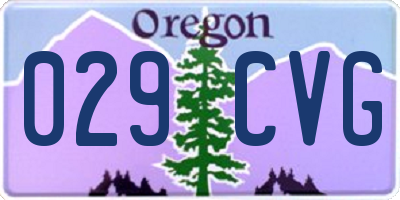 OR license plate 029CVG