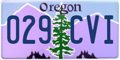 OR license plate 029CVI