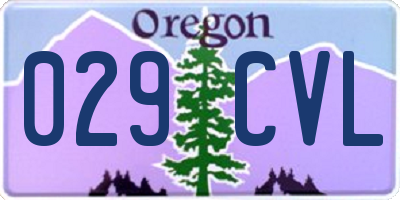OR license plate 029CVL