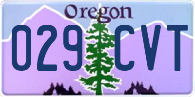 OR license plate 029CVT