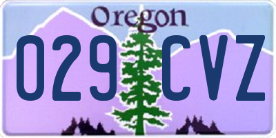 OR license plate 029CVZ