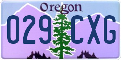 OR license plate 029CXG