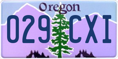 OR license plate 029CXI