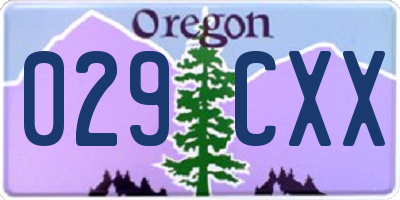 OR license plate 029CXX
