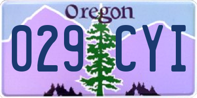 OR license plate 029CYI