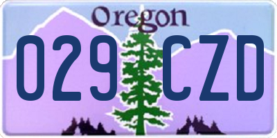 OR license plate 029CZD