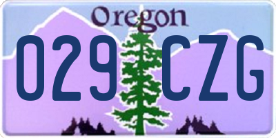 OR license plate 029CZG