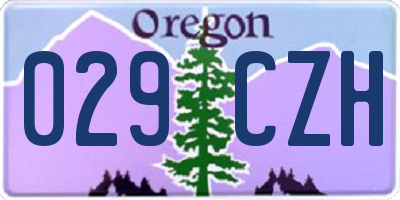 OR license plate 029CZH