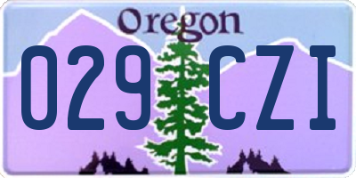 OR license plate 029CZI