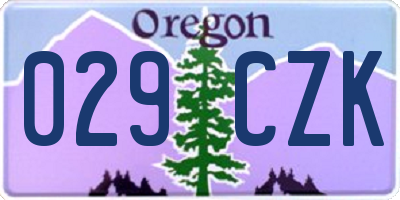 OR license plate 029CZK