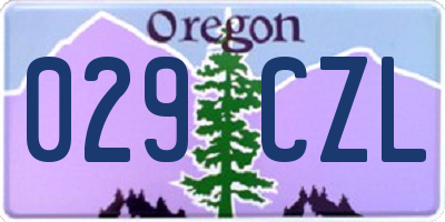 OR license plate 029CZL