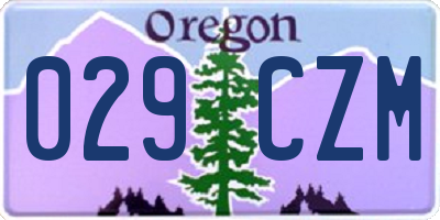 OR license plate 029CZM