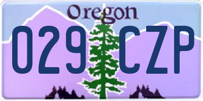 OR license plate 029CZP