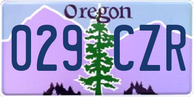 OR license plate 029CZR