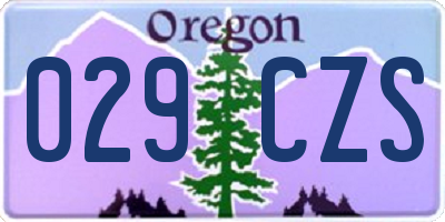 OR license plate 029CZS