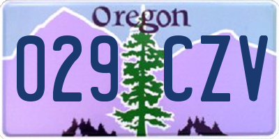 OR license plate 029CZV