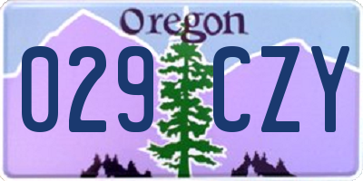 OR license plate 029CZY