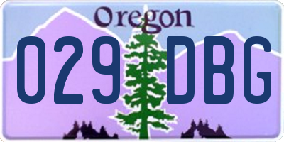 OR license plate 029DBG