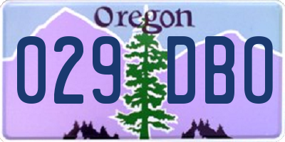 OR license plate 029DBO
